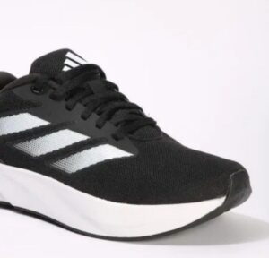 Top view of Adidas Duramo RC U shoes with breathable mesh and laces