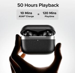 Compact boAt wireless earphones with fast charging support